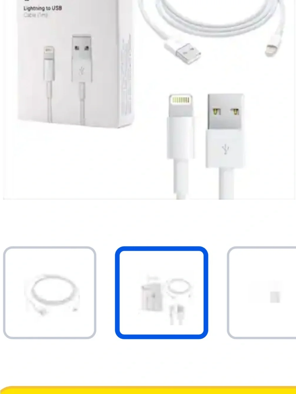Apple Original Cable Certified Lightning to USB Cable Compatible iPhone.